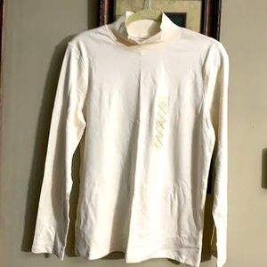 NWT St John’s Bay Cream Turtle Neck Top. Sz Large